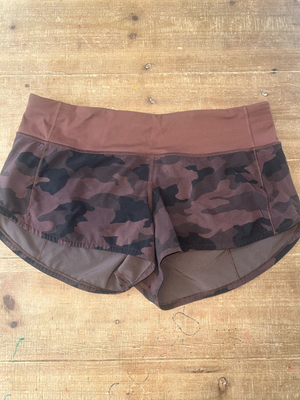lululemon athletica Brown Camo Women's Athletic Shorts